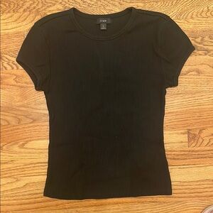 J. Crew Black Fitted Short Sleeve Tee